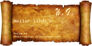 Weiler Illés névjegykártya